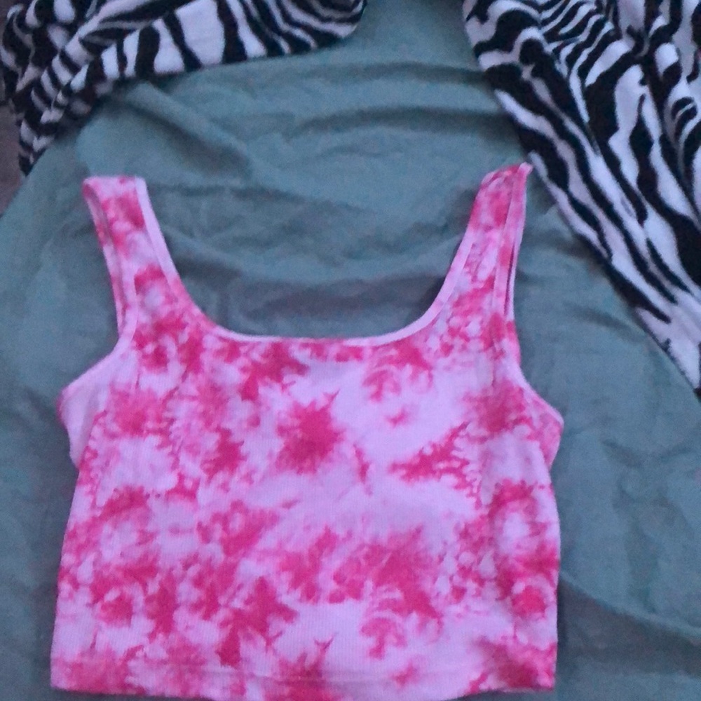 tie dye square tank top